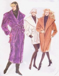 7342 VOGUE LOOSE COLLAR A-WRAP COAT LENGTHS PATTERN  20-24
